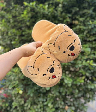 PANTUFLON BORDADO WINNIE POOH