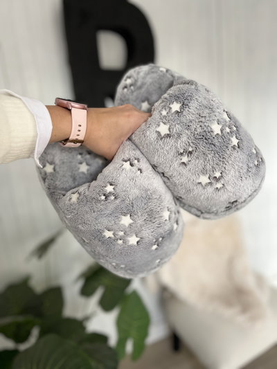 PANTUFLON bordado estrella(brilla en la oscuridad 