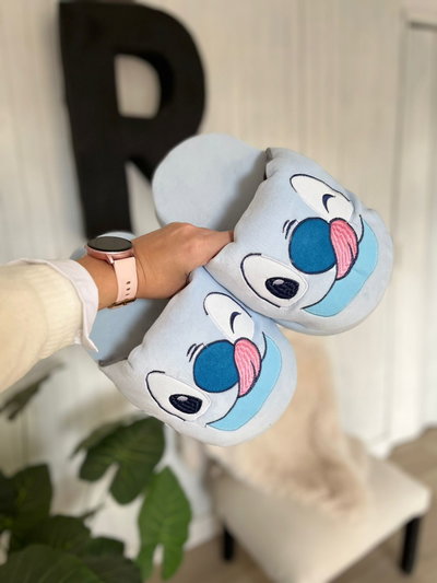 pantuflon bordado STICH CELESTE