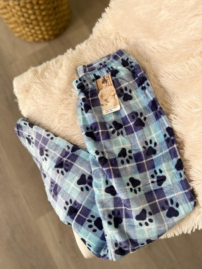 pantalon peluche UNISEX -CELESTE PATITAS-