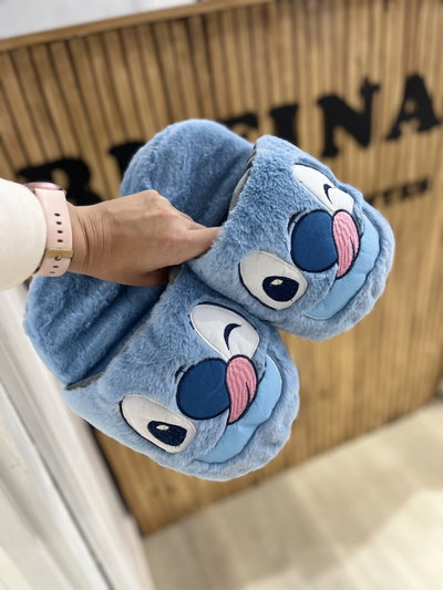 PANTUFLON bordado piel de conejo STICH