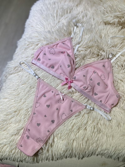 Conjunto morley GLITTER -Rosa-