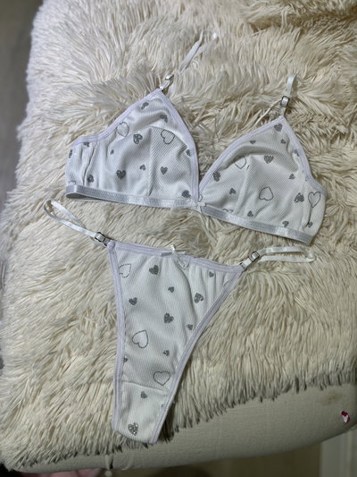 Conjunto morley GLITTER -Blanco-