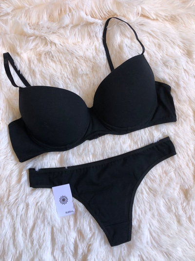 Conjunto armado de algodon - NEGRO