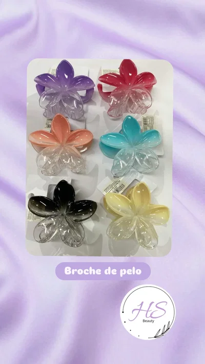 Broche flor tornasolada