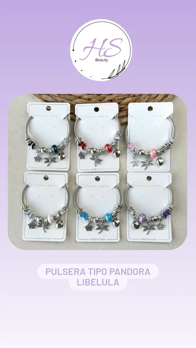 Pulsera tipo pandora-libelula