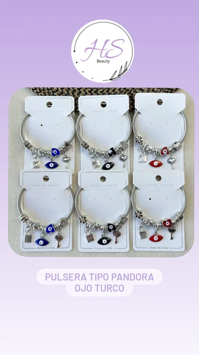 Pulsera tipo pandora-ojo turco