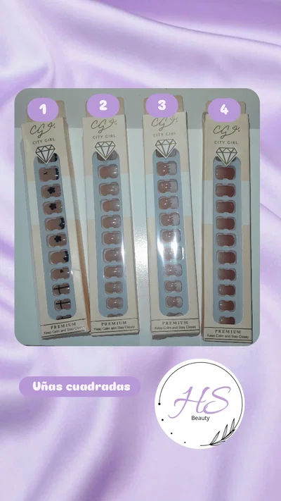 Uñas cuadradas city girl