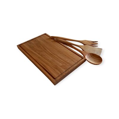 Tabla de Olivo + 3 utensilios 