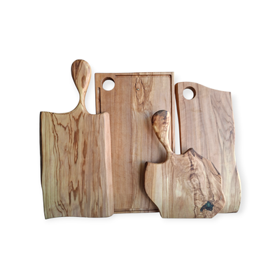 Combo 4 tablas de madera de Olivo 