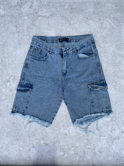 BERMUDAS DE JEANS MOM CARGO ⚡️