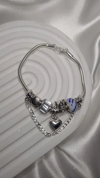 Pulsera Dupe Q. Dije Llave + Corazón + Flor