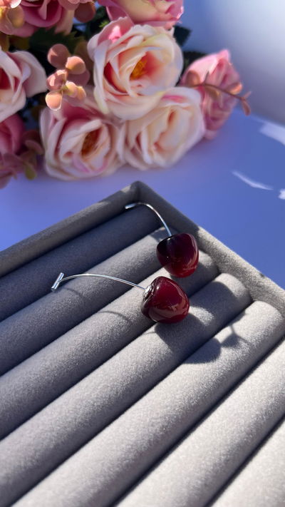 Aros Colgantes Mini Cerezas