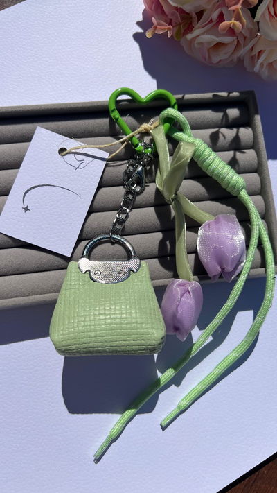 Llavero Charms mini bag verde