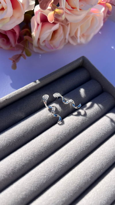 Aros Cobra con piedritas