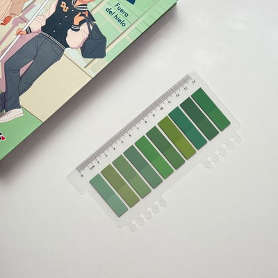 Post it VERDE - 10 colores con regla