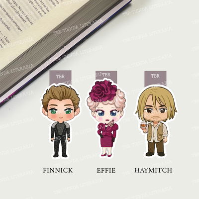 Marcapáginas Magnéticos Los juegos del hambre - Finnick, Effie o Haymitch