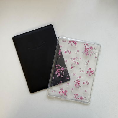 Funda transparente - Flores rosas