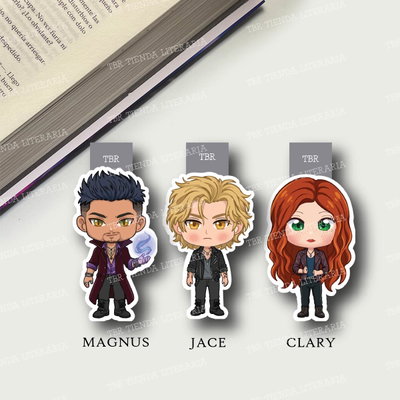 Marcapáginas magnéticos Cazadores de sombras - Clary, Jace o Magnus