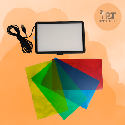Panel Luz Led USB Con Filtros Colores Removibles Streaming