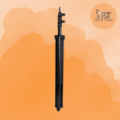Trípode Celular Cámara Aro De Luz Extensible 2,1mt Negro