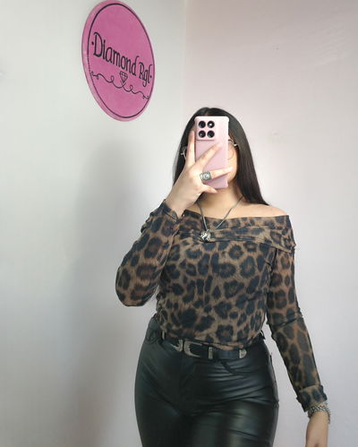 Top microtull cuello bote Jennifer 