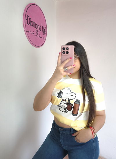 Remera Snoopy rayada