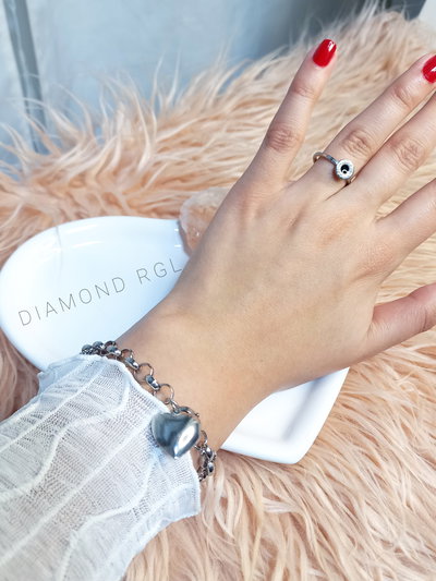 Pulsera corazón inflado.