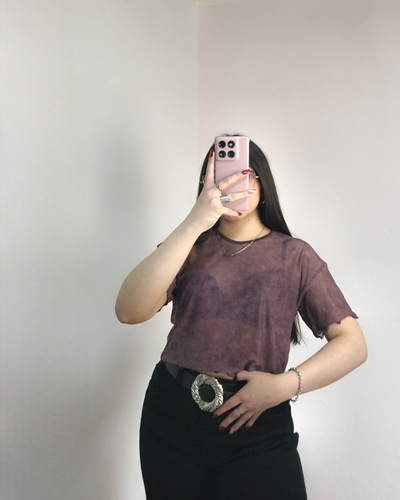 Remera microtul over Denim