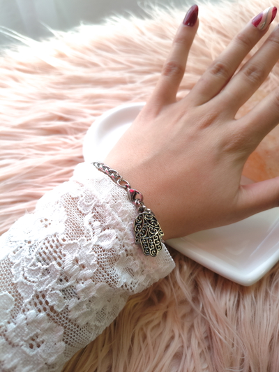 Pulsera espiga con dije hamsa