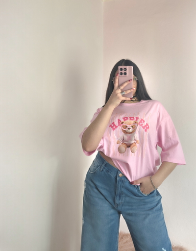Remera boxy fit happier
