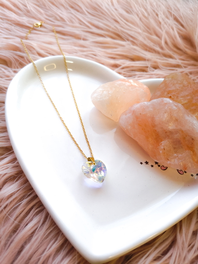 Cadena con dije corazón cristal