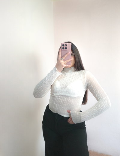 Polera Malena microtul trenza