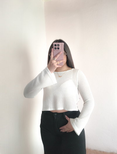 Remera top crochet Pili