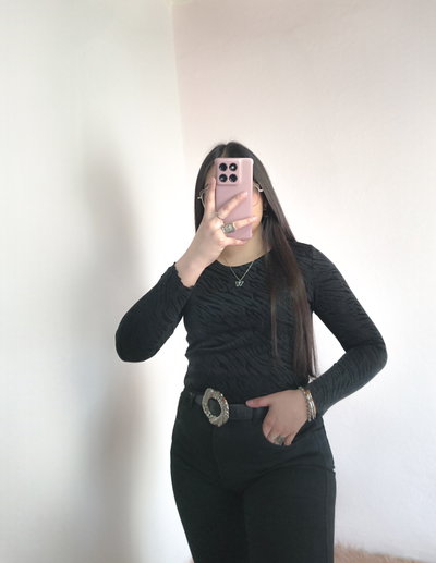 Remera básica cebra lurex