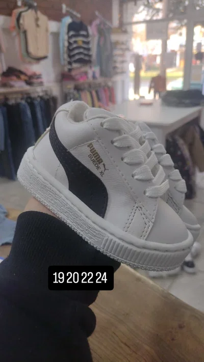 Zapatillas puma XL suede blanca con negro 