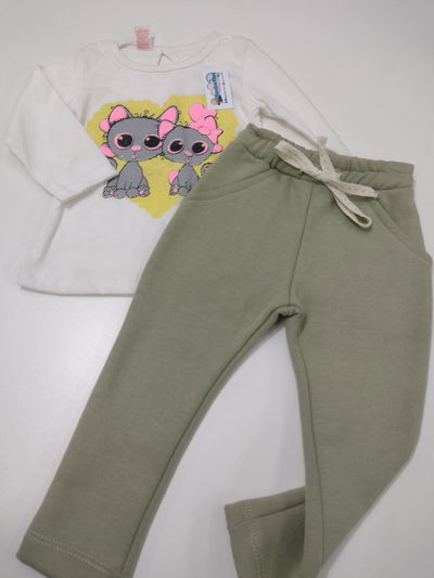 Conjunto camiseta gatito 6 meses