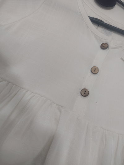 Vestido botones blanco beba💫