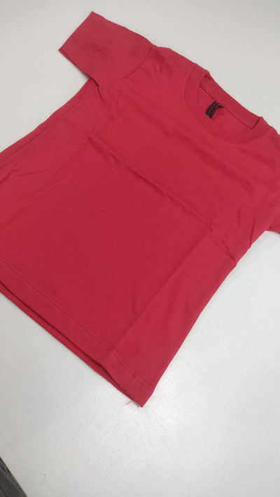 Remera roja lisa algodon