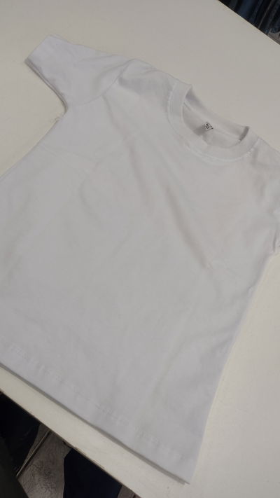 Remera lisa blanca algodón 