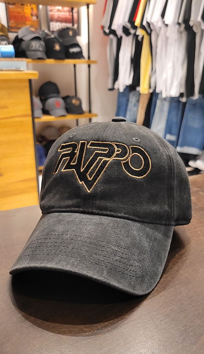 Gorra gabardina negra gastado Pappo