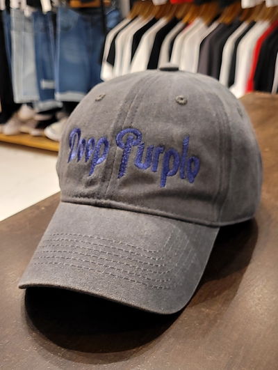 Gorra gabardina gris gastado Deep Purple 