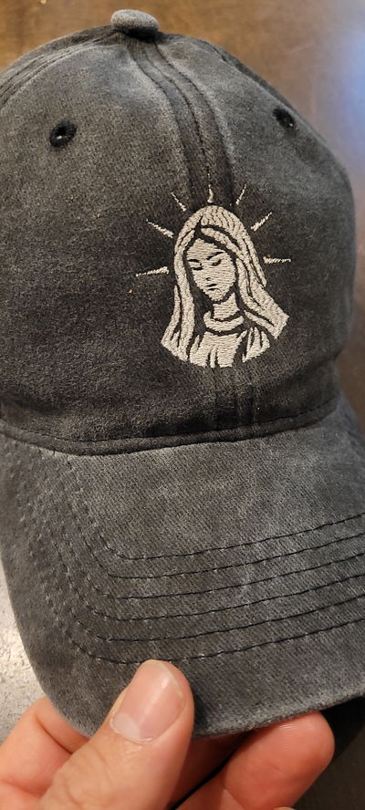 Gorra gabardina negra gastado Dia dd la virgen