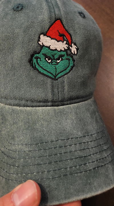 Gorra gabardina verde gastado El grinch navidad