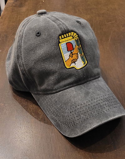 Gorra gabardina negro gastado escudo Bordada Peronista