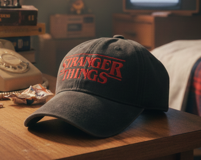 Gorra gabardina negro gastado Stranger things