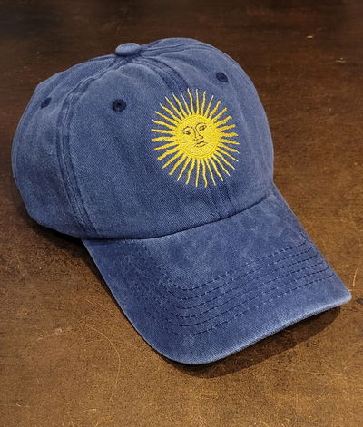 Gorra gabardina gastada Bordada Sol de Mayo
