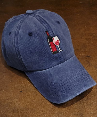 Gorra gabardina gastada Bordada Vino Malbec