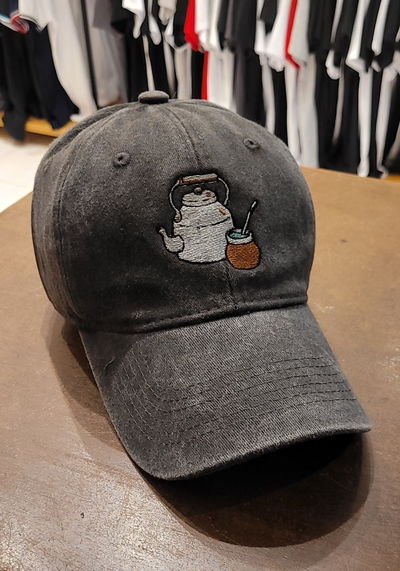 Gorra negro gastado gabardina Pava mate