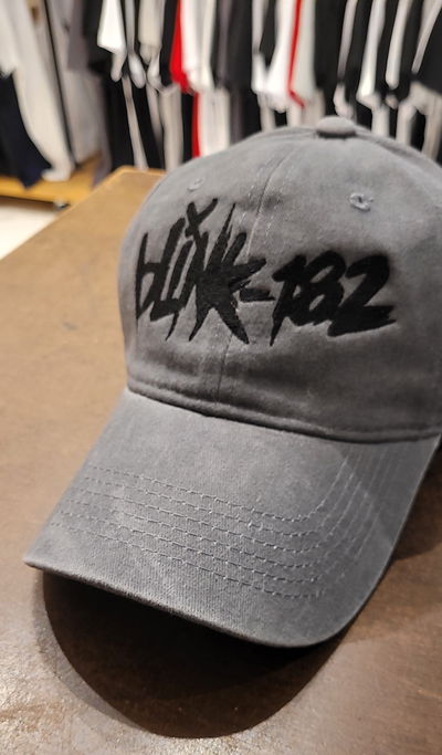 Gorra gabardina gris gastado Blink-182
